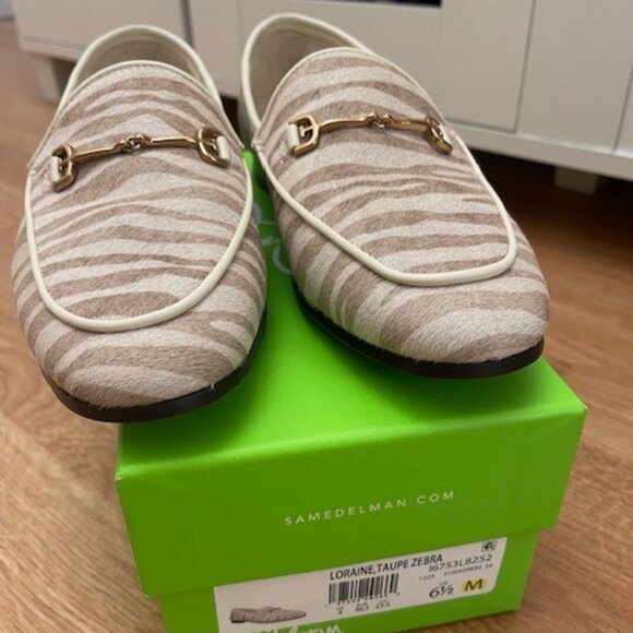 Sam Edelman Shoes - LORAINE BIT LOAFER TAUPE ZEBRA